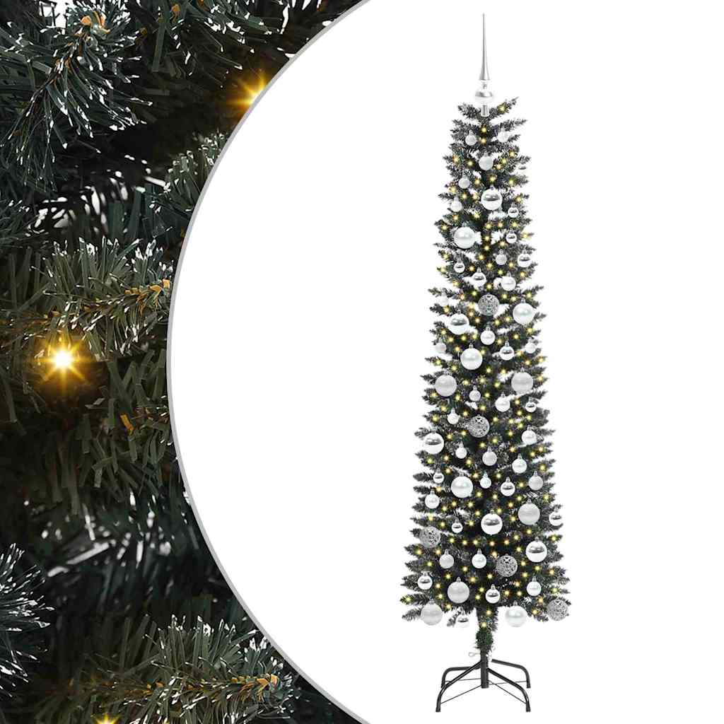 Kunstkerstboom met 300 LED Groen 180 cm PVC en Plastic en Staal is nu te koop bij PeponiXL, paradijselijk wonen!