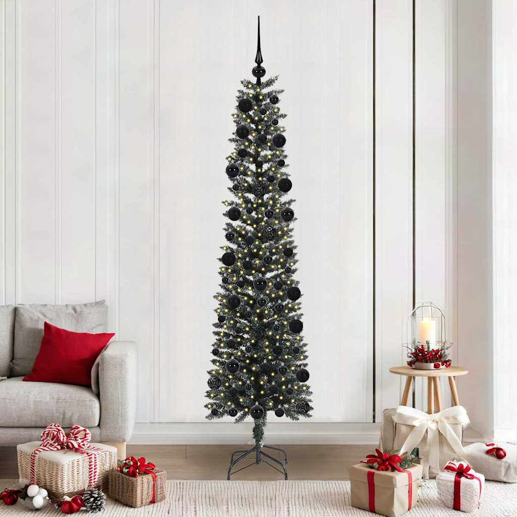 Kunstkerstboom met 300 LED Groen 210 cm PVC en Plastic en Staal is nu te koop bij PeponiXL, paradijselijk wonen!