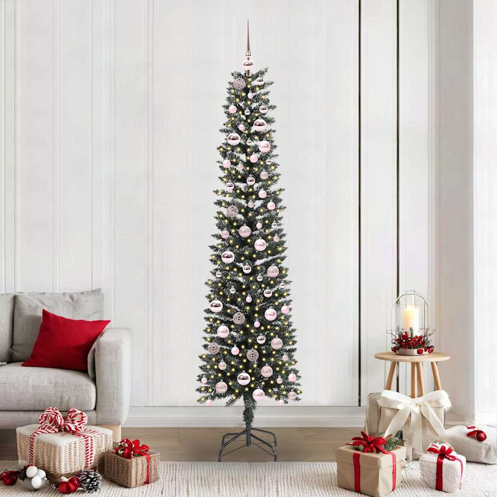 Kunstkerstboom met 300 LED Groen 210 cm PVC en Plastic en Staal is nu te koop bij PeponiXL, paradijselijk wonen!