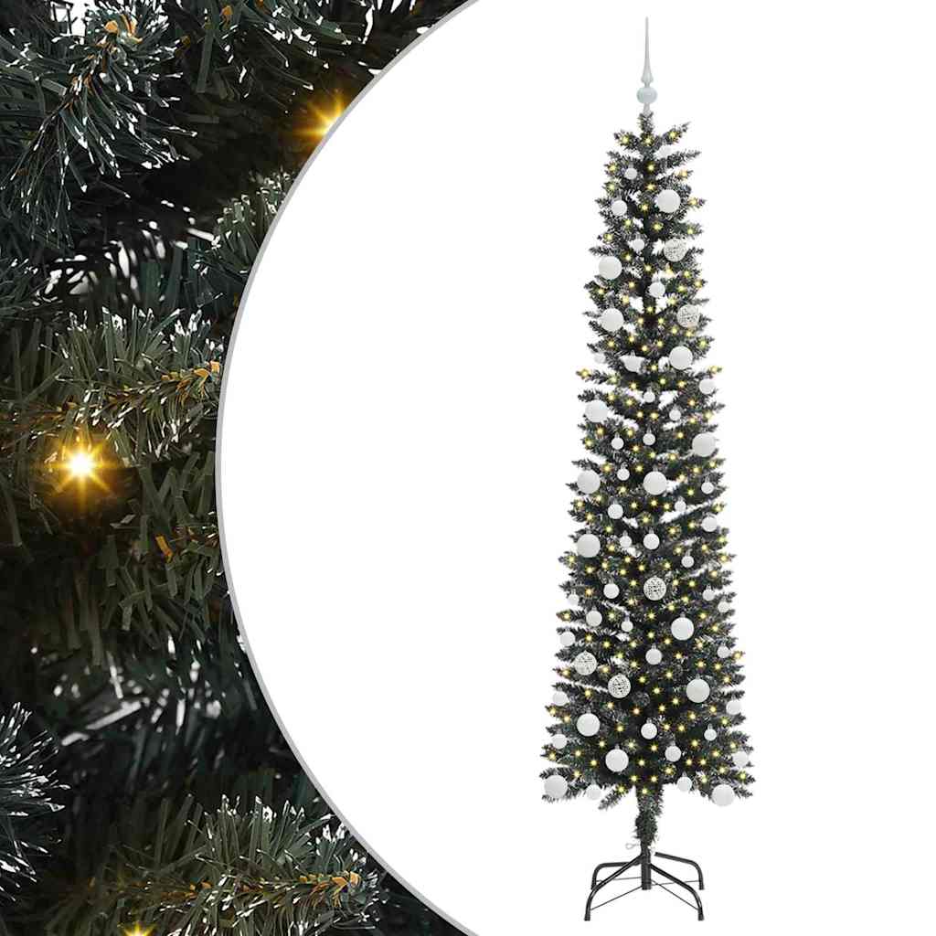 Kunstkerstboom met 300 LED Groen 210 cm PVC en Plastic en Staal is nu te koop bij PeponiXL, paradijselijk wonen!