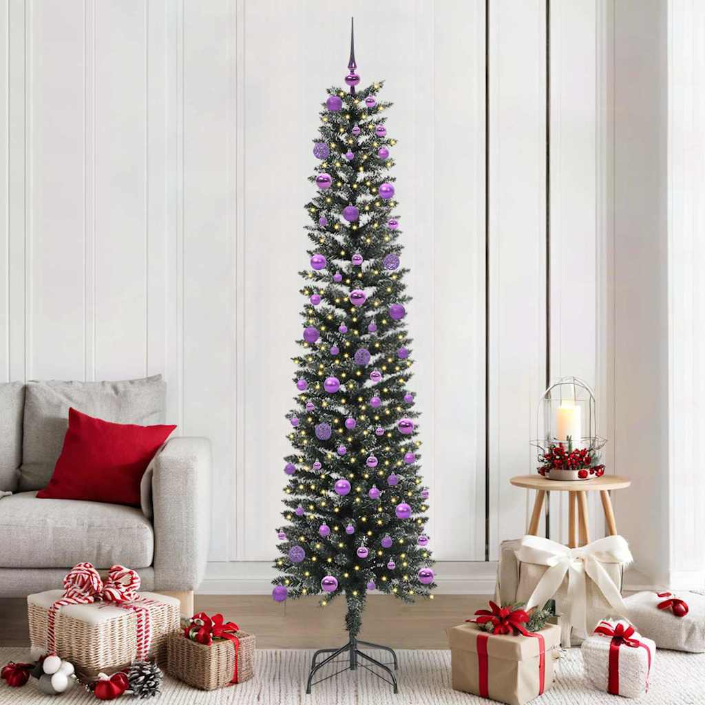 Kunstkerstboom met 300 LED Groen 210 cm PVC en Plastic en Staal is nu te koop bij PeponiXL, paradijselijk wonen!