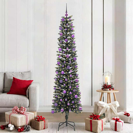 Kunstkerstboom met 300 LED Groen 210 cm PVC en Plastic en Staal is nu te koop bij PeponiXL, paradijselijk wonen!