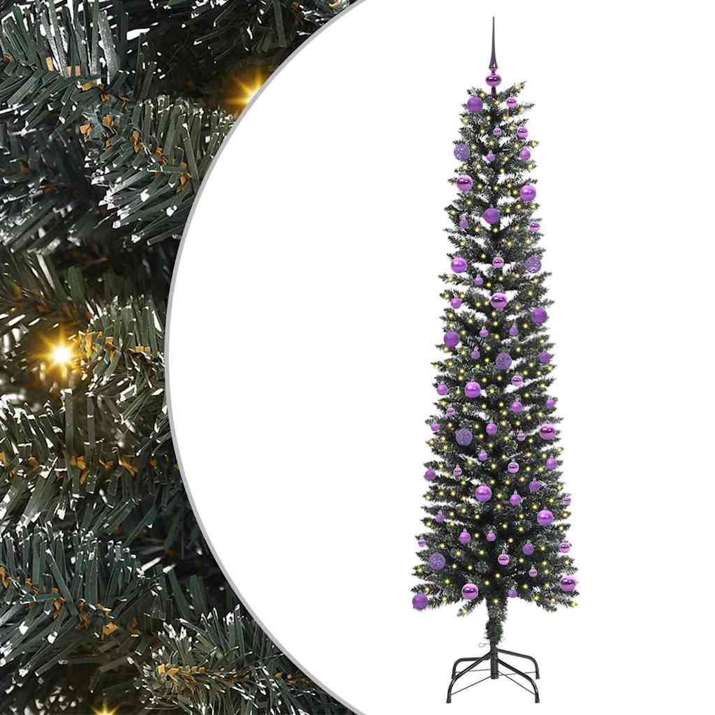 Kunstkerstboom met 300 LED Groen 210 cm PVC en Plastic en Staal is nu te koop bij PeponiXL, paradijselijk wonen!