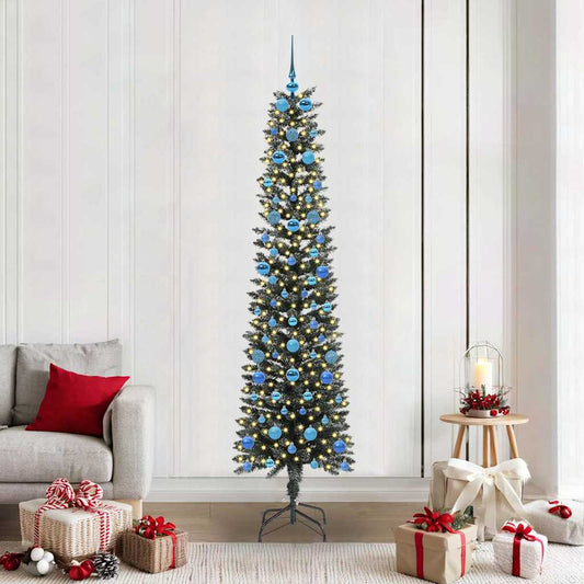 Kunstkerstboom met 300 LED Groen 210 cm PVC en Plastic en Staal is nu te koop bij PeponiXL, paradijselijk wonen!