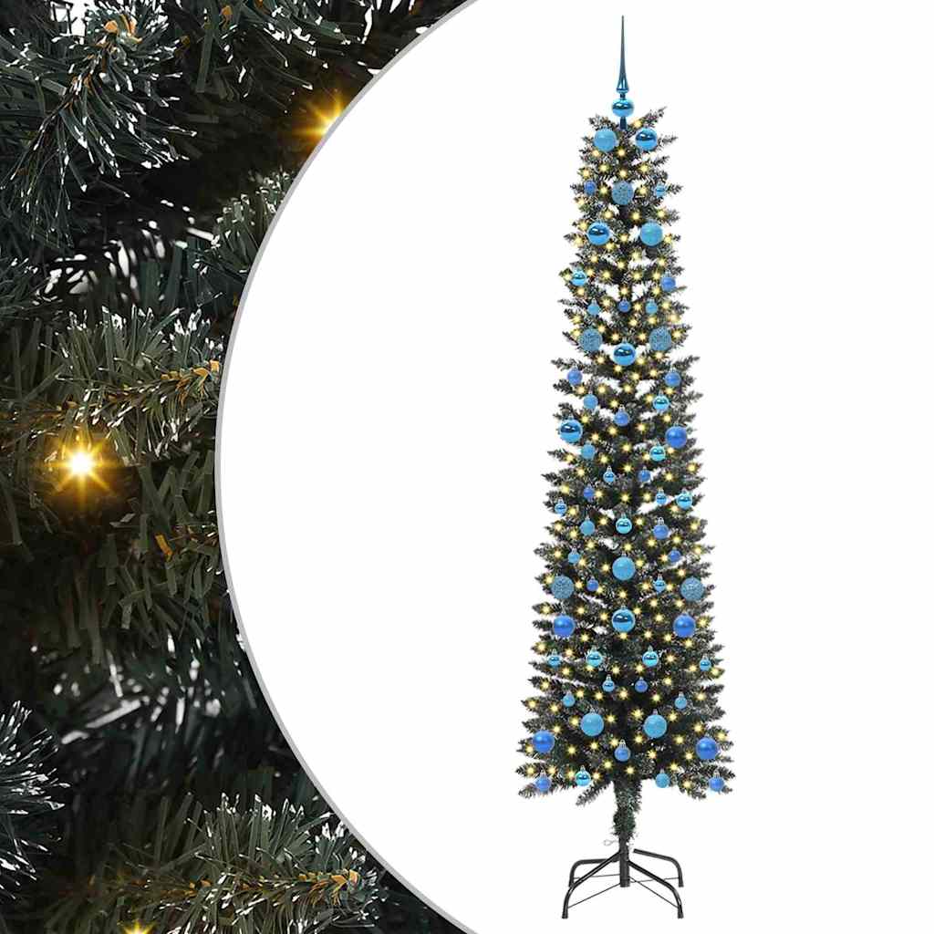 Kunstkerstboom met 300 LED Groen 210 cm PVC en Plastic en Staal is nu te koop bij PeponiXL, paradijselijk wonen!
