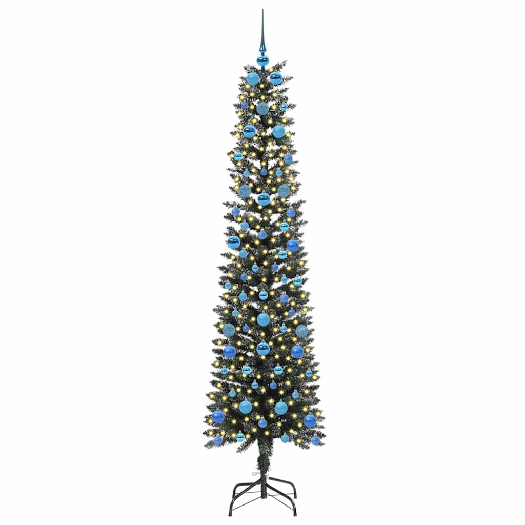 Kunstkerstboom met 300 LED Groen 210 cm PVC en Plastic en Staal is nu te koop bij PeponiXL, paradijselijk wonen!