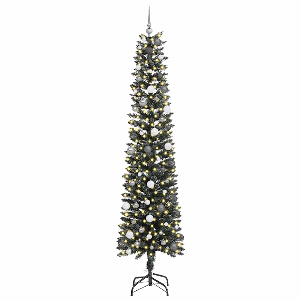 Kunstkerstboom met 300 LED Groen 240 cm PVC en Plastic en Staal is nu te koop bij PeponiXL, paradijselijk wonen!