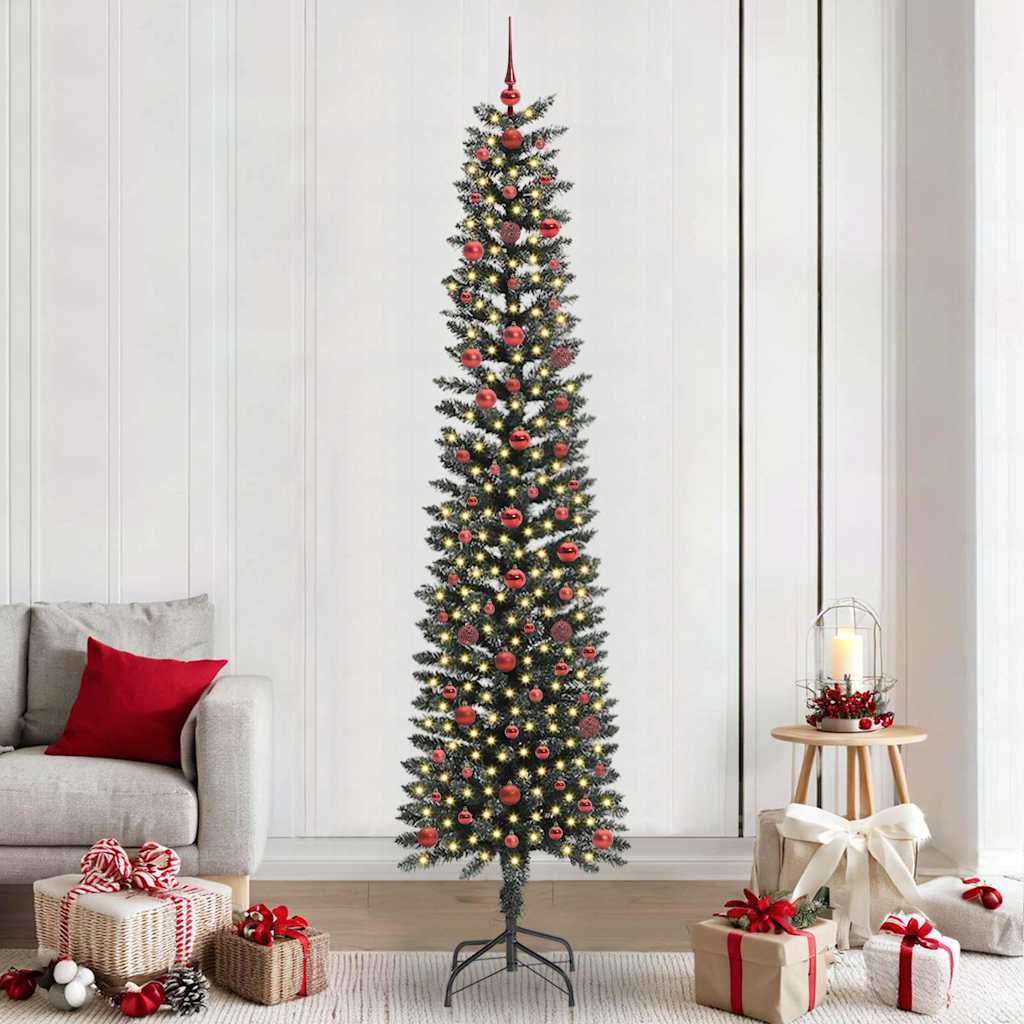 Kunstkerstboom met 300 LED Groen 240 cm PVC en Plastic en Staal is nu te koop bij PeponiXL, paradijselijk wonen!