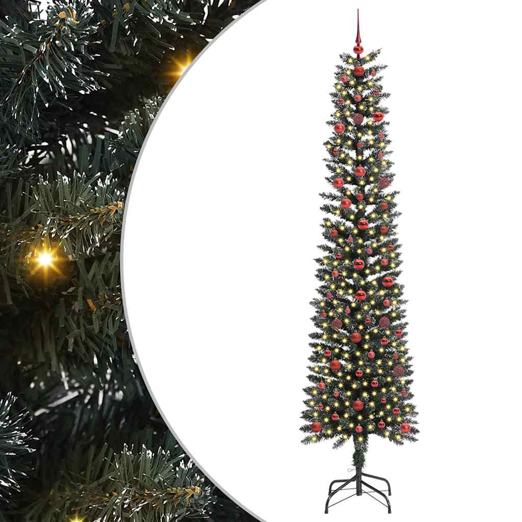 Kunstkerstboom met 300 LED Groen 240 cm PVC en Plastic en Staal is nu te koop bij PeponiXL, paradijselijk wonen!