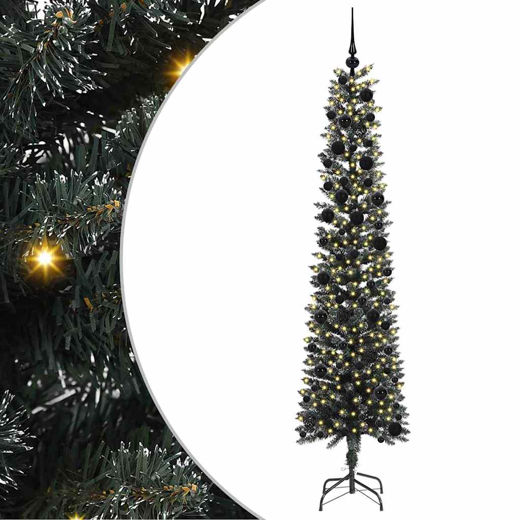 Kunstkerstboom met 300 LED Groen 240 cm PVC en Plastic en Staal is nu te koop bij PeponiXL, paradijselijk wonen!