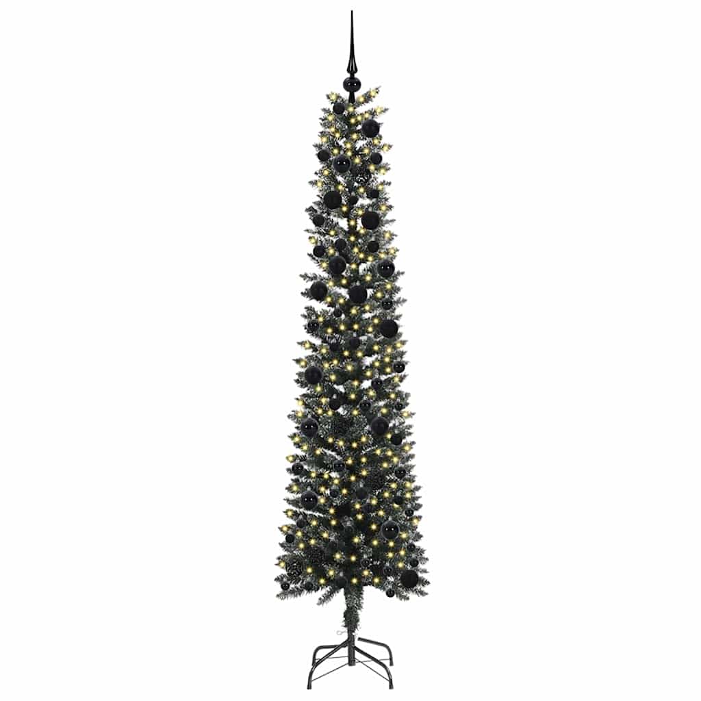 Kunstkerstboom met 300 LED Groen 240 cm PVC en Plastic en Staal is nu te koop bij PeponiXL, paradijselijk wonen!
