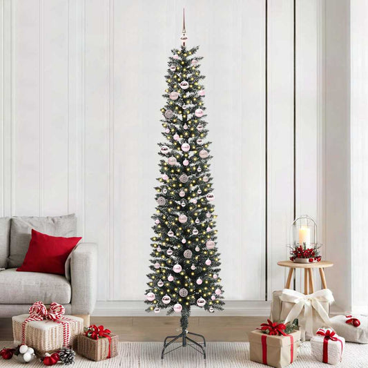 Kunstkerstboom met 300 LED Groen 240 cm PVC en Plastic en Staal is nu te koop bij PeponiXL, paradijselijk wonen!