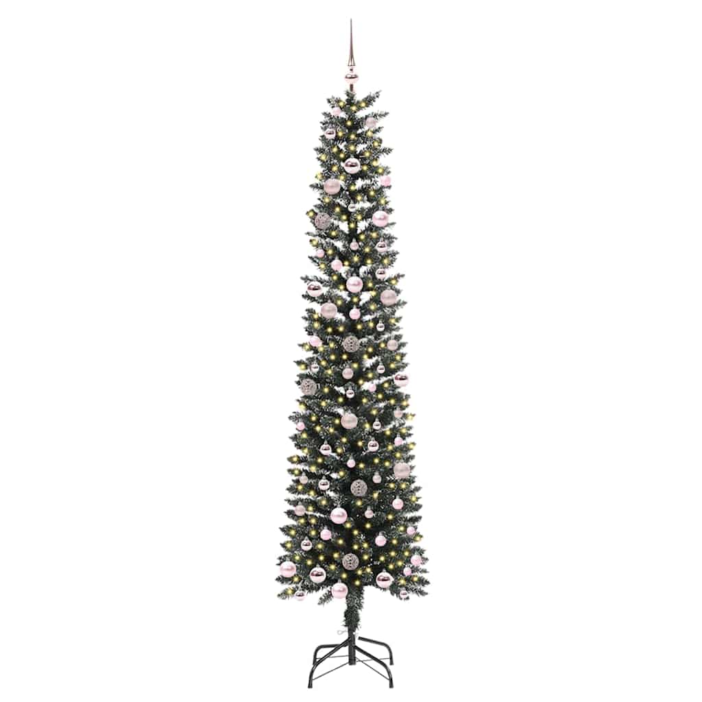 Kunstkerstboom met 300 LED Groen 240 cm PVC en Plastic en Staal is nu te koop bij PeponiXL, paradijselijk wonen!