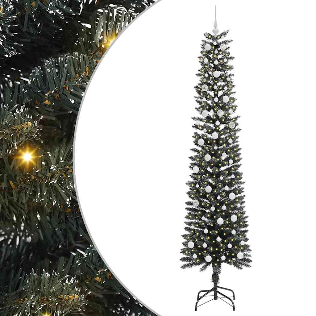 Kunstkerstboom met 300 LED Groen 240 cm PVC en Plastic en Staal is nu te koop bij PeponiXL, paradijselijk wonen!