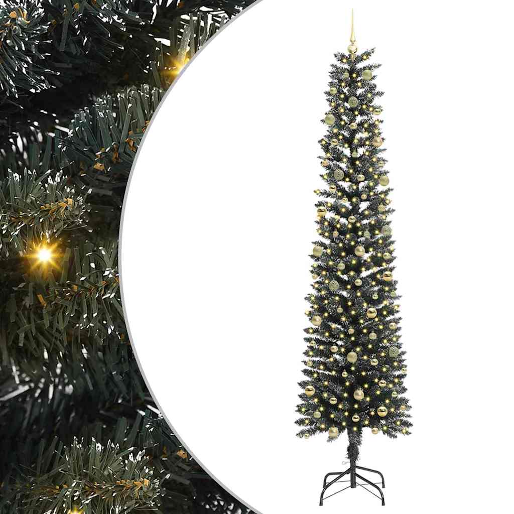 Kunstkerstboom met 300 LED Groen 240 cm PVC en Plastic en Staal is nu te koop bij PeponiXL, paradijselijk wonen!