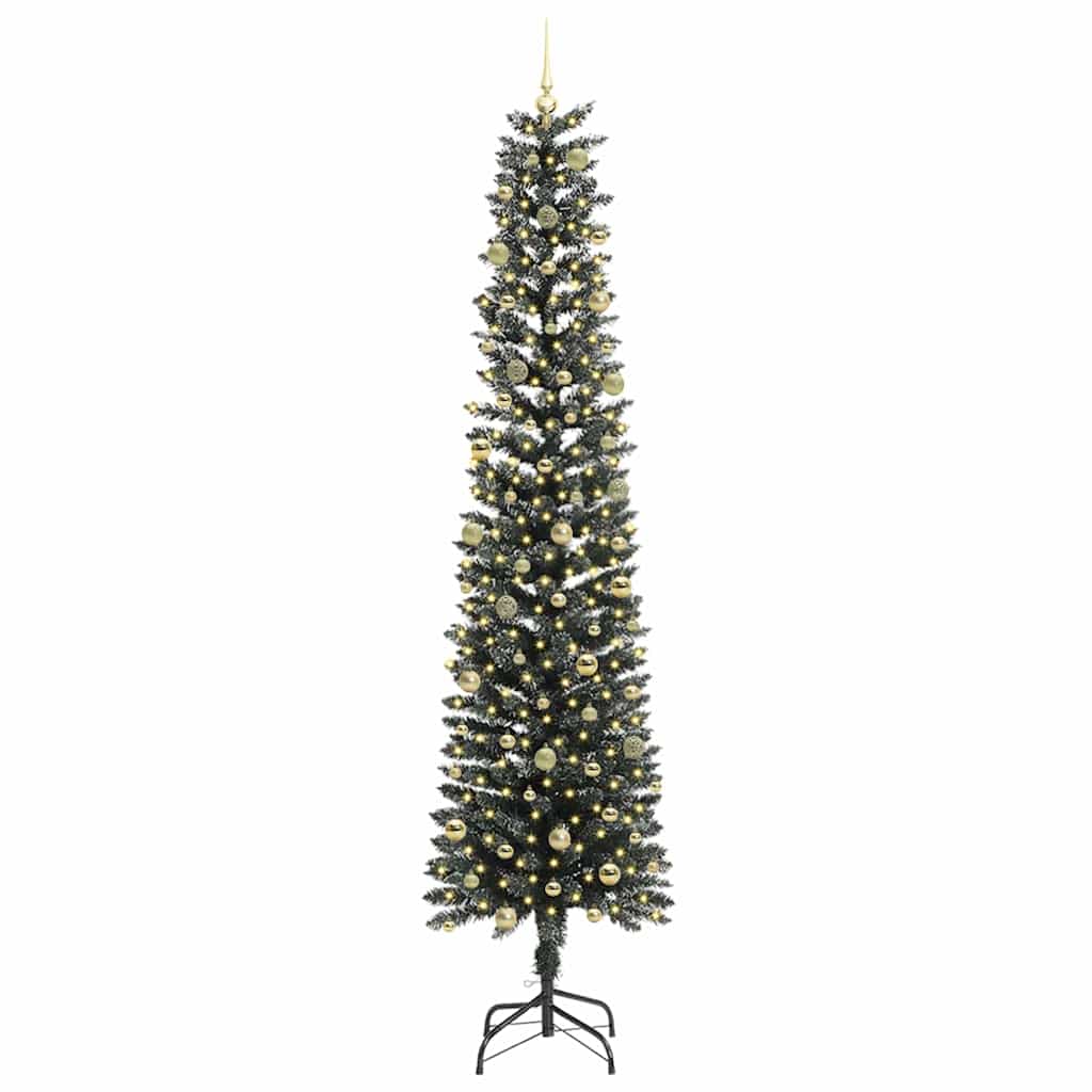 Kunstkerstboom met 300 LED Groen 240 cm PVC en Plastic en Staal is nu te koop bij PeponiXL, paradijselijk wonen!