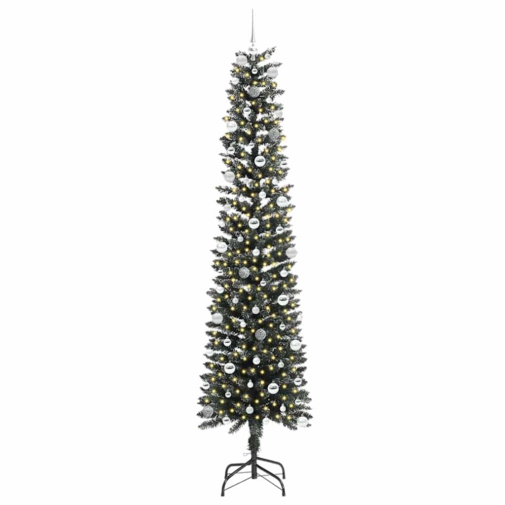 Kunstkerstboom met 300 LED Groen 240 cm PVC en Plastic en Staal is nu te koop bij PeponiXL, paradijselijk wonen!