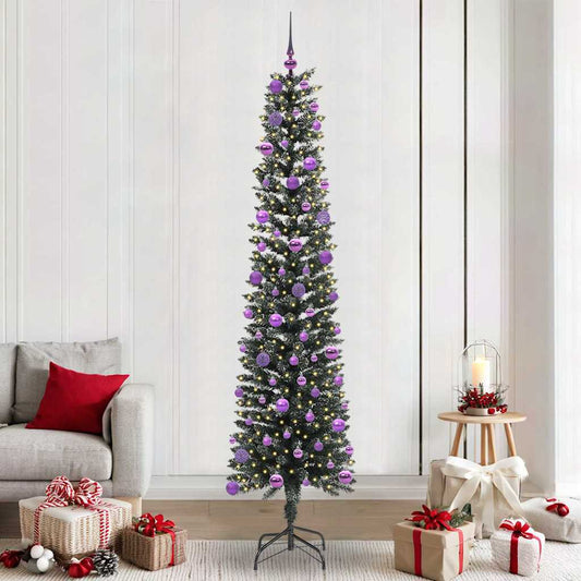 Kunstkerstboom met 300 LED Groen 240 cm PVC en Plastic en Staal is nu te koop bij PeponiXL, paradijselijk wonen!