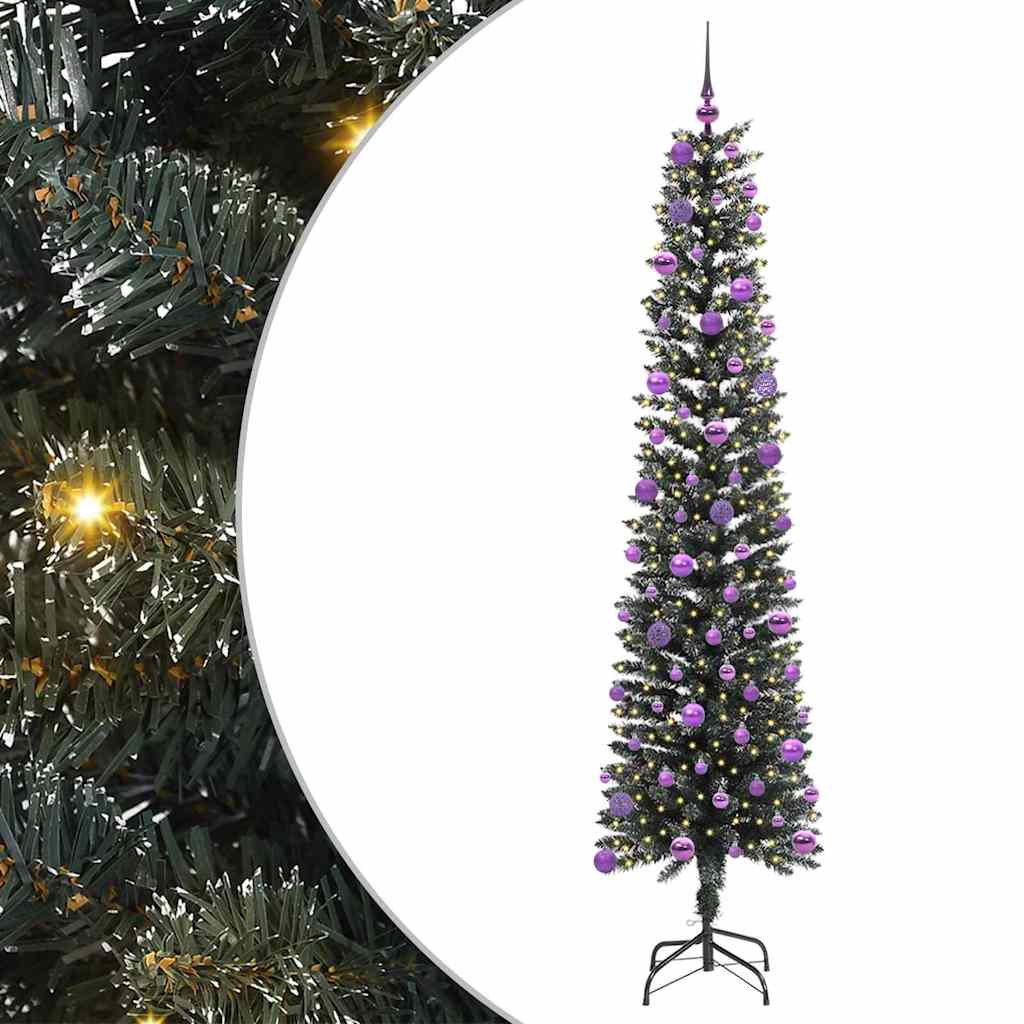 Kunstkerstboom met 300 LED Groen 240 cm PVC en Plastic en Staal is nu te koop bij PeponiXL, paradijselijk wonen!