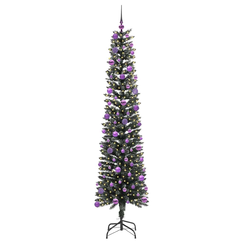 Kunstkerstboom met 300 LED Groen 240 cm PVC en Plastic en Staal is nu te koop bij PeponiXL, paradijselijk wonen!