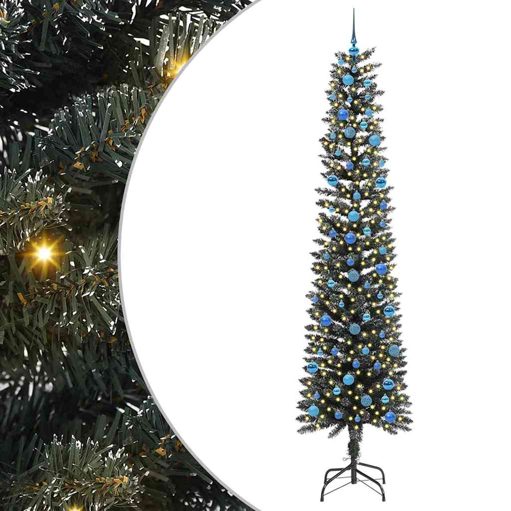 Kunstkerstboom met 300 LED Groen 240 cm PVC en Plastic en Staal is nu te koop bij PeponiXL, paradijselijk wonen!