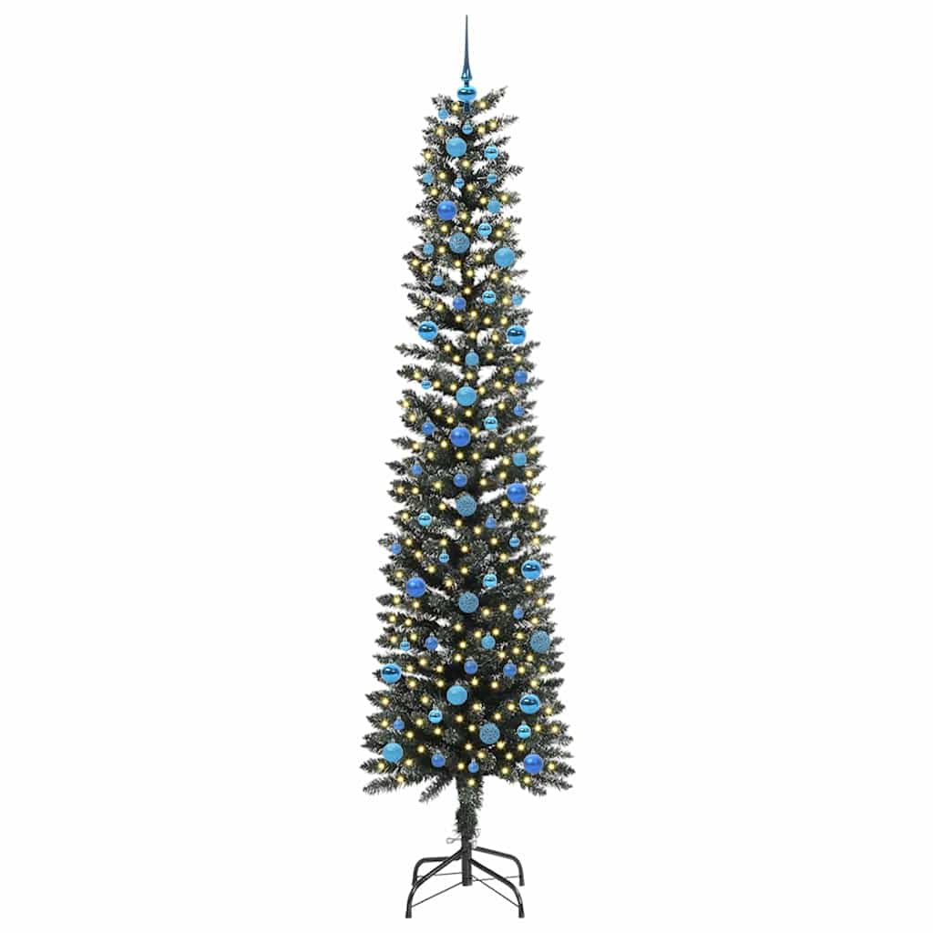Kunstkerstboom met 300 LED Groen 240 cm PVC en Plastic en Staal is nu te koop bij PeponiXL, paradijselijk wonen!
