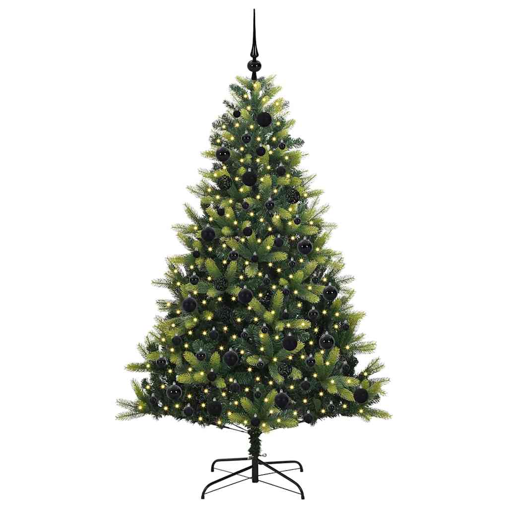 Kunstkerstboom met scharnier 300 LEDs Groen 180 cm PVC en PE is nu te koop bij PeponiXL, paradijselijk wonen!