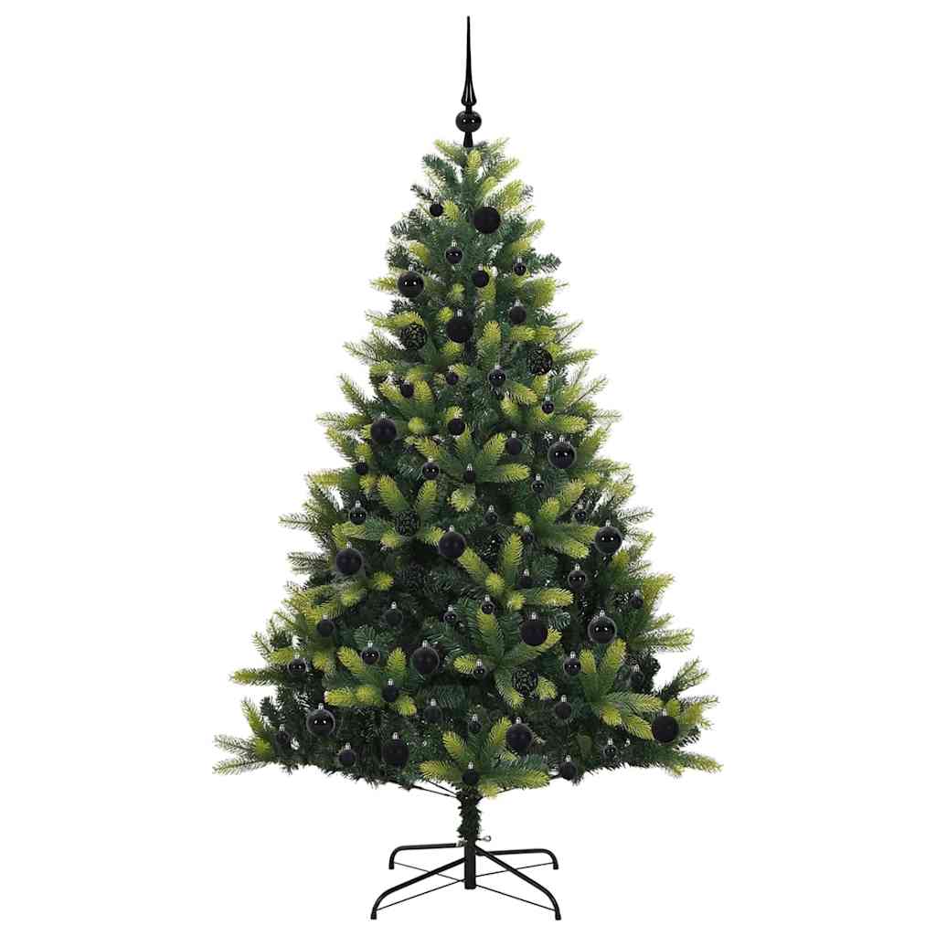 Kunstkerstboom met scharnier 300 LEDs Groen 180 cm PVC en PE is nu te koop bij PeponiXL, paradijselijk wonen!