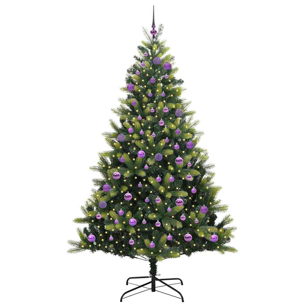 Kunstkerstboom met scharnier 300 LEDs Groen 180 cm PVC en PE is nu te koop bij PeponiXL, paradijselijk wonen!