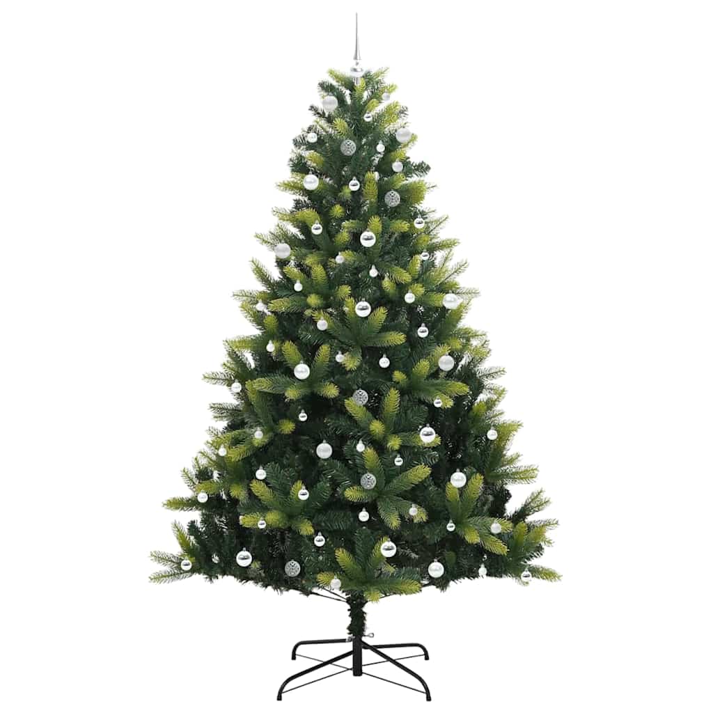 Kunstkerstboom met scharnier 300 LEDs Groen 240 cm PVC en PE is nu te koop bij PeponiXL, paradijselijk wonen!