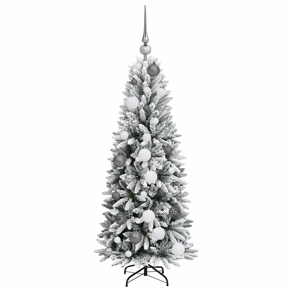 Kunstkerstboom Wit 120 cm PVC en Plastic en Staal en PE is nu te koop bij PeponiXL, paradijselijk wonen!