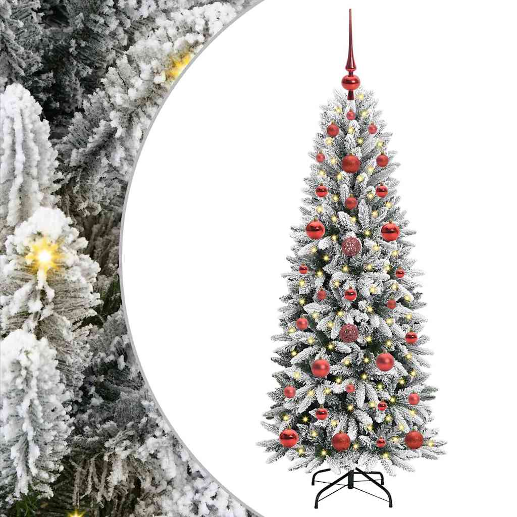 Kunstkerstboom Wit 120 cm PVC en Plastic en Staal en PE is nu te koop bij PeponiXL, paradijselijk wonen!