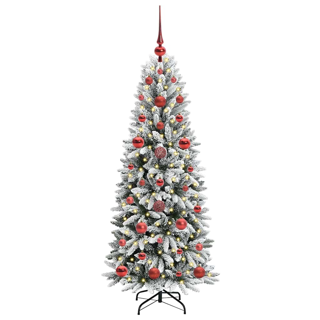 Kunstkerstboom Wit 120 cm PVC en Plastic en Staal en PE is nu te koop bij PeponiXL, paradijselijk wonen!