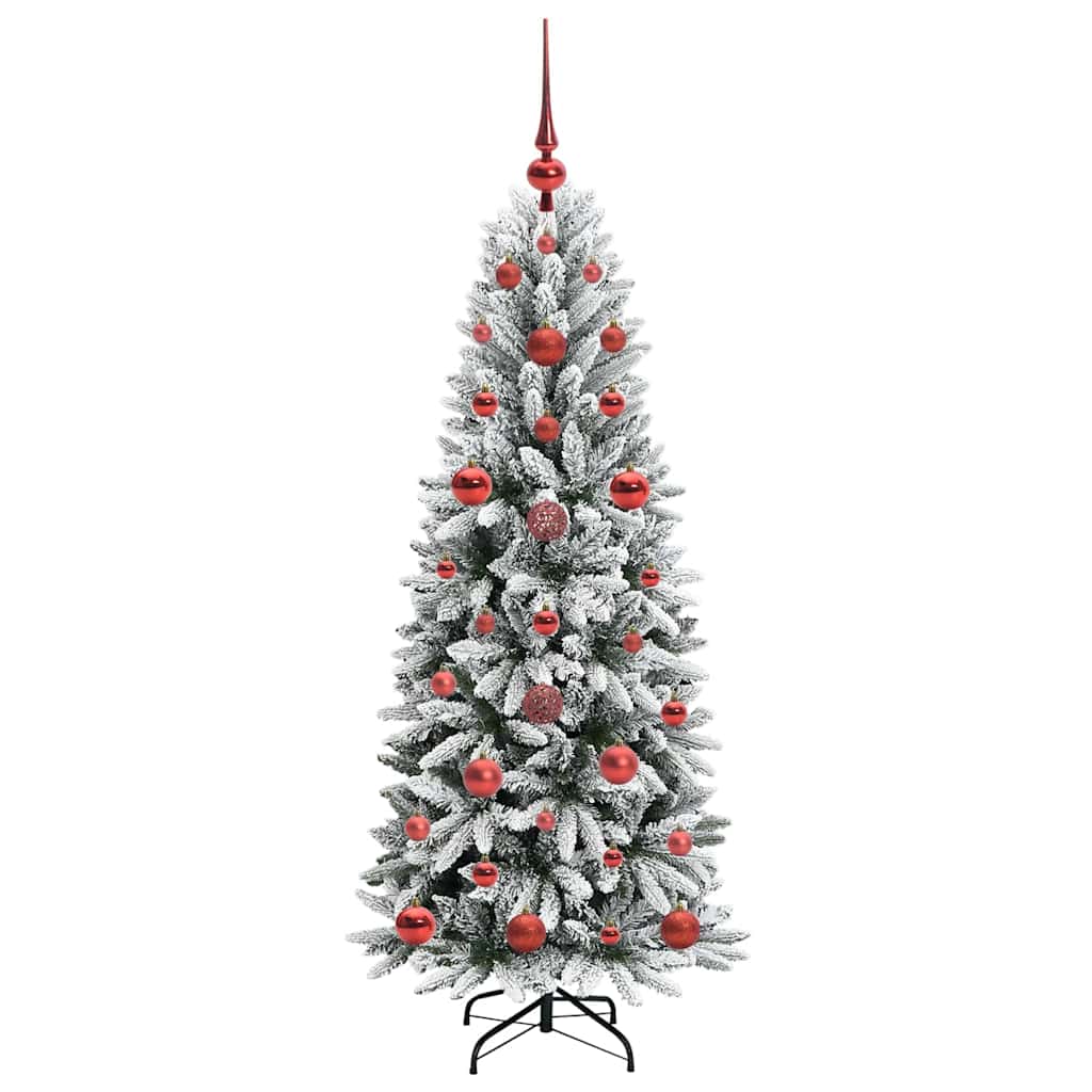 Kunstkerstboom Wit 120 cm PVC en Plastic en Staal en PE is nu te koop bij PeponiXL, paradijselijk wonen!