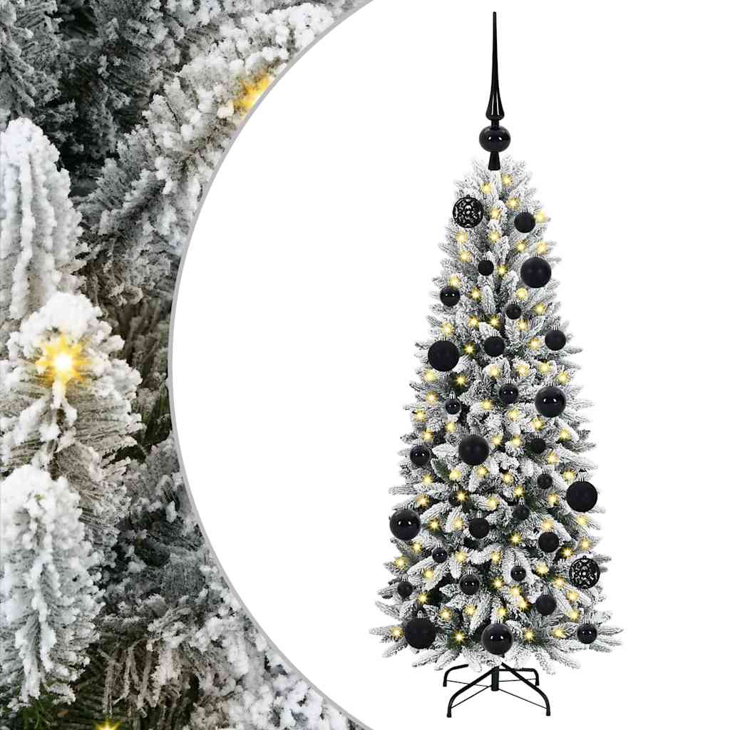 Kunstkerstboom Wit 120 cm PVC en Plastic en Staal en PE is nu te koop bij PeponiXL, paradijselijk wonen!