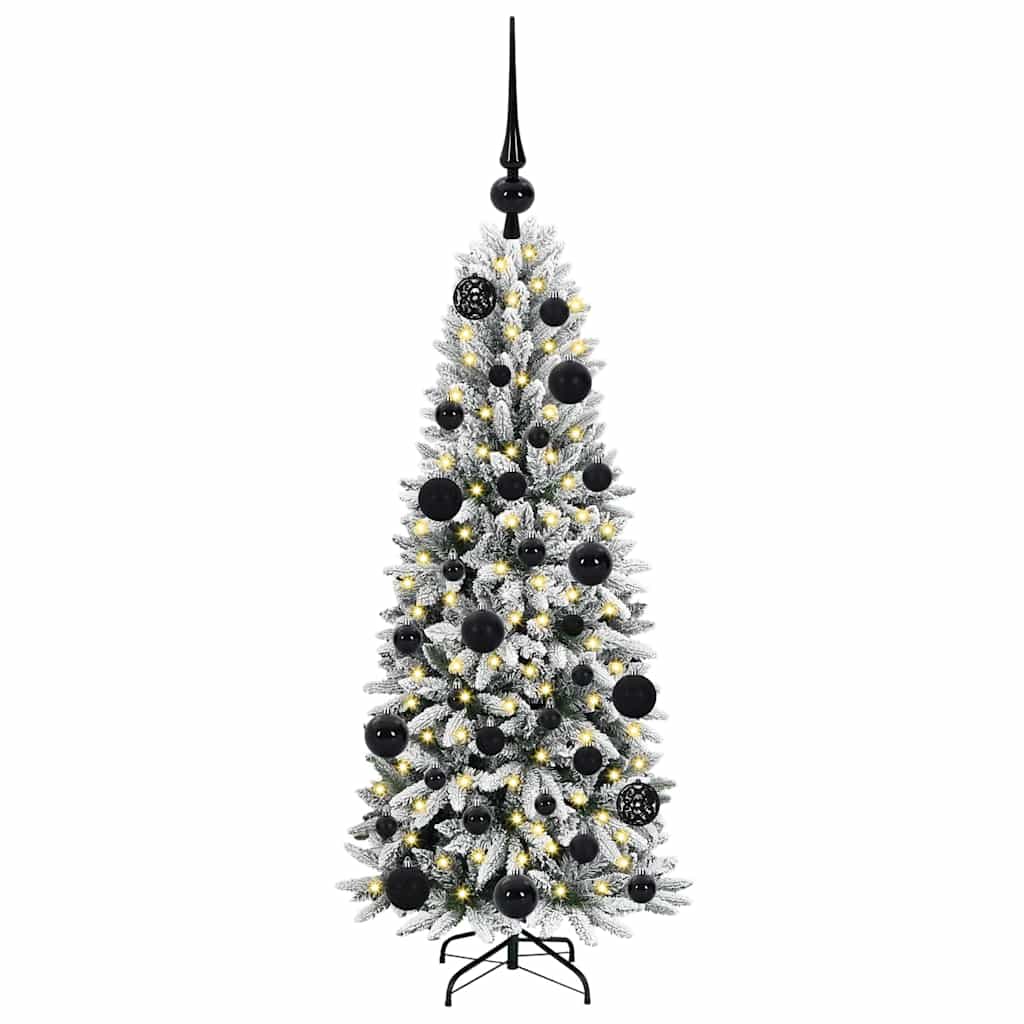 Kunstkerstboom Wit 120 cm PVC en Plastic en Staal en PE is nu te koop bij PeponiXL, paradijselijk wonen!