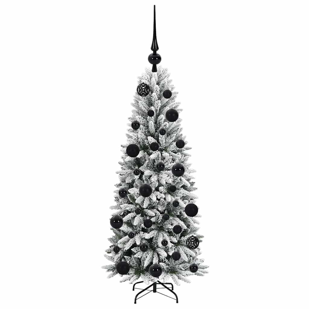 Kunstkerstboom Wit 120 cm PVC en Plastic en Staal en PE is nu te koop bij PeponiXL, paradijselijk wonen!