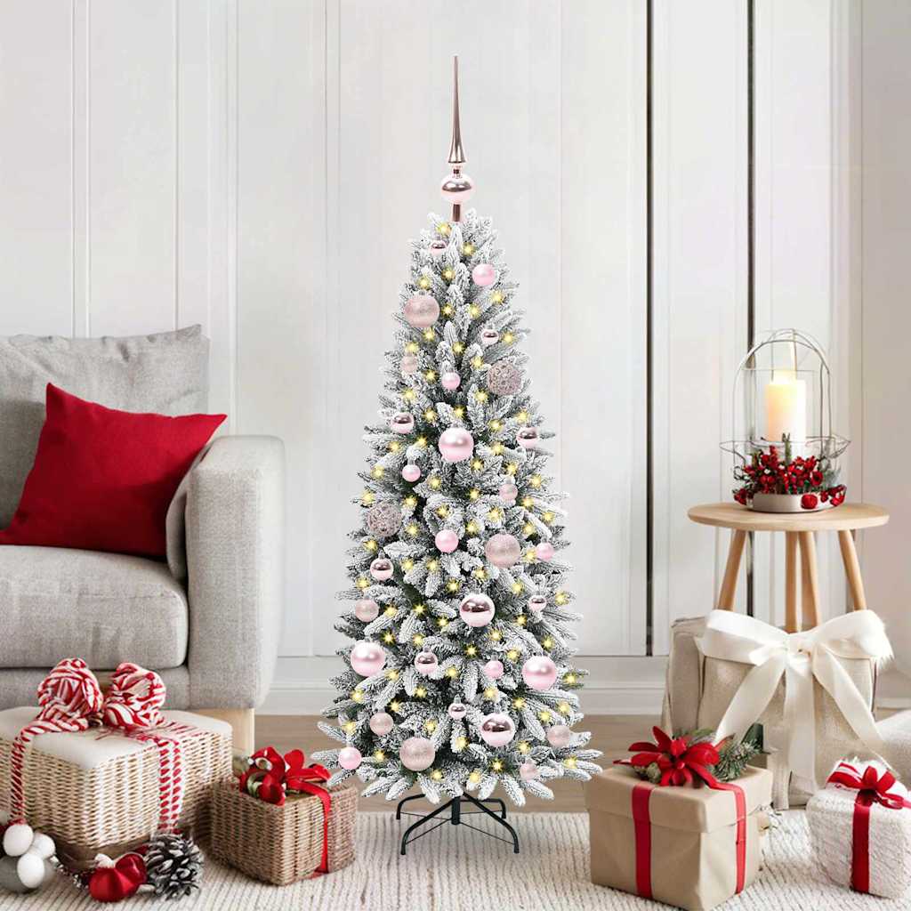 Kunstkerstboom Wit 120 cm PVC en Plastic en Staal en PE is nu te koop bij PeponiXL, paradijselijk wonen!
