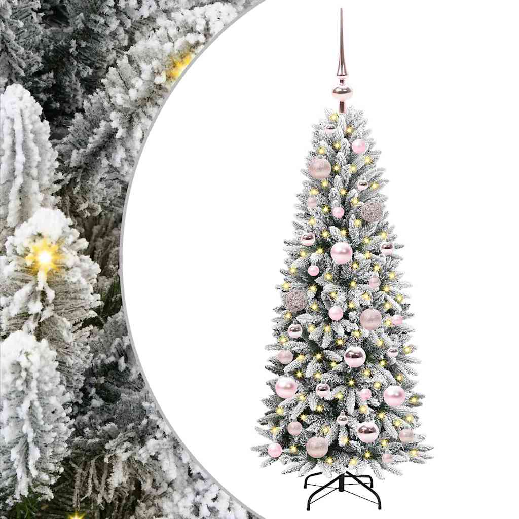 Kunstkerstboom Wit 120 cm PVC en Plastic en Staal en PE is nu te koop bij PeponiXL, paradijselijk wonen!
