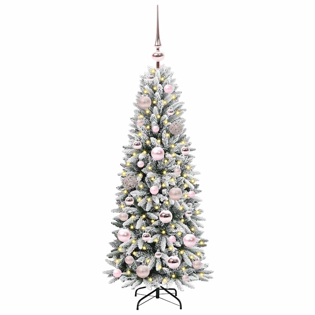 Kunstkerstboom Wit 120 cm PVC en Plastic en Staal en PE is nu te koop bij PeponiXL, paradijselijk wonen!