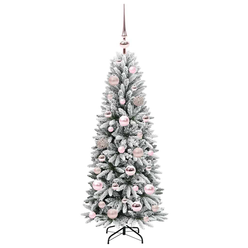 Kunstkerstboom Wit 120 cm PVC en Plastic en Staal en PE is nu te koop bij PeponiXL, paradijselijk wonen!