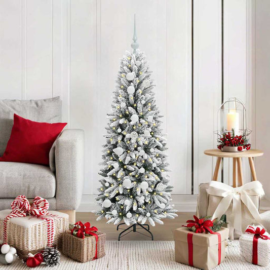Kunstkerstboom Wit 120 cm PVC en Plastic en Staal en PE is nu te koop bij PeponiXL, paradijselijk wonen!