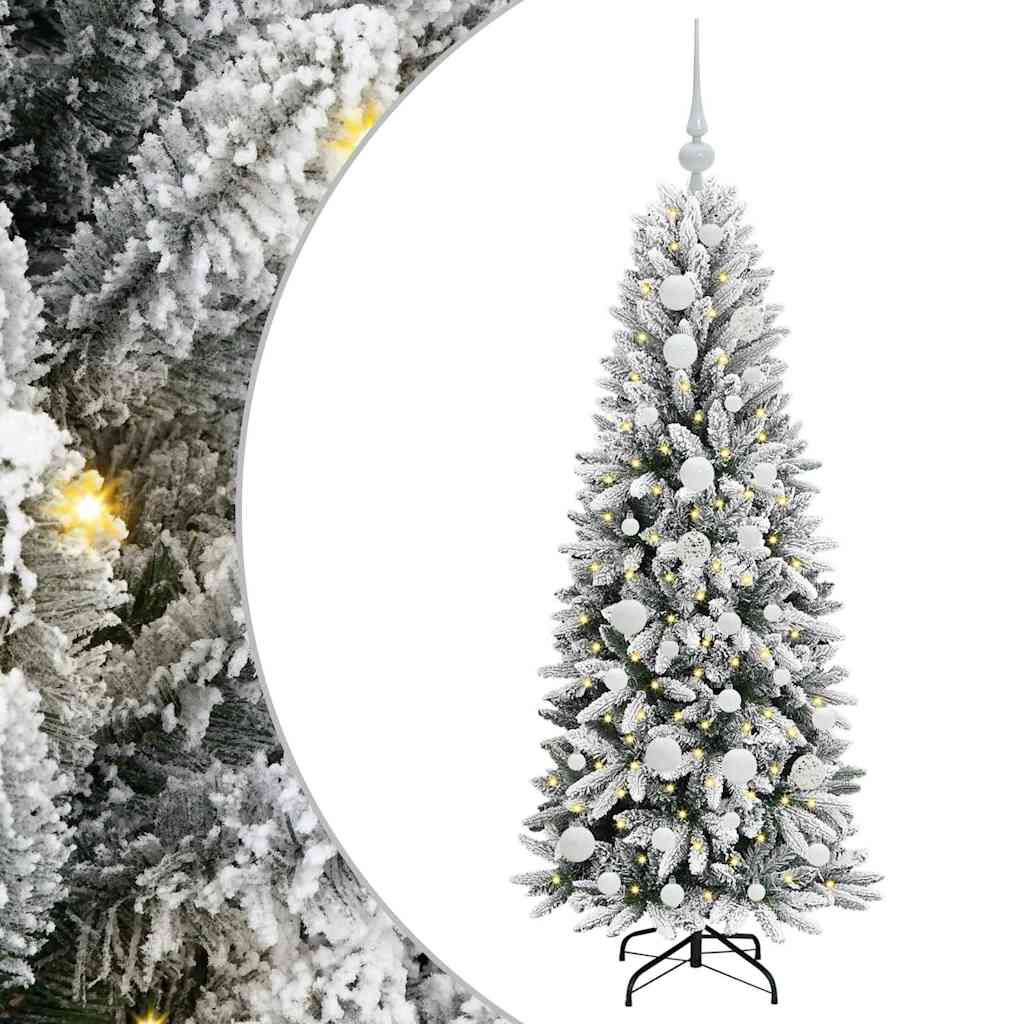 Kunstkerstboom Wit 120 cm PVC en Plastic en Staal en PE is nu te koop bij PeponiXL, paradijselijk wonen!
