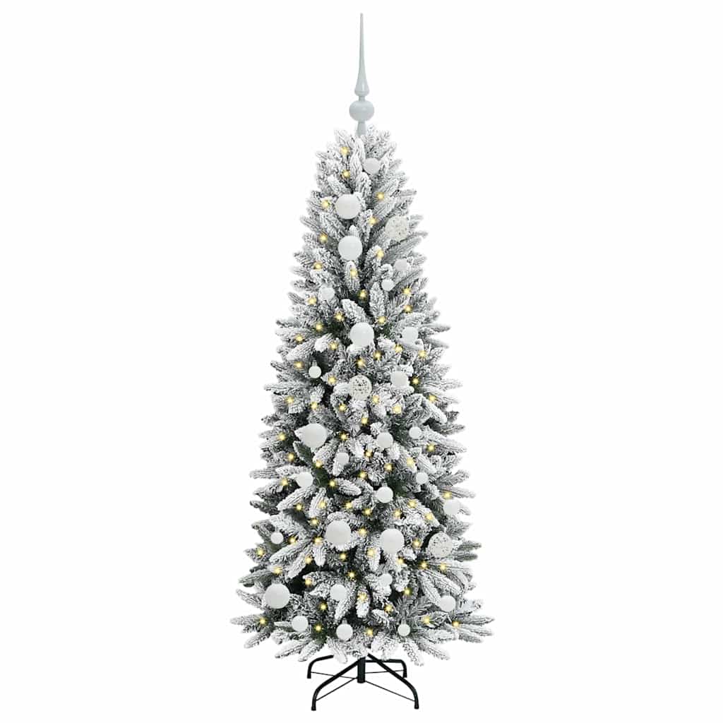 Kunstkerstboom Wit 120 cm PVC en Plastic en Staal en PE is nu te koop bij PeponiXL, paradijselijk wonen!