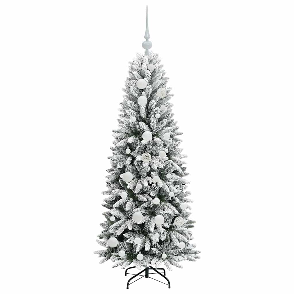 Kunstkerstboom Wit 120 cm PVC en Plastic en Staal en PE is nu te koop bij PeponiXL, paradijselijk wonen!