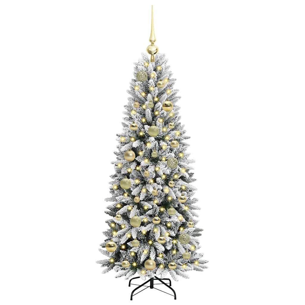 Kunstkerstboom Wit 120 cm PVC en Plastic en Staal en PE is nu te koop bij PeponiXL, paradijselijk wonen!