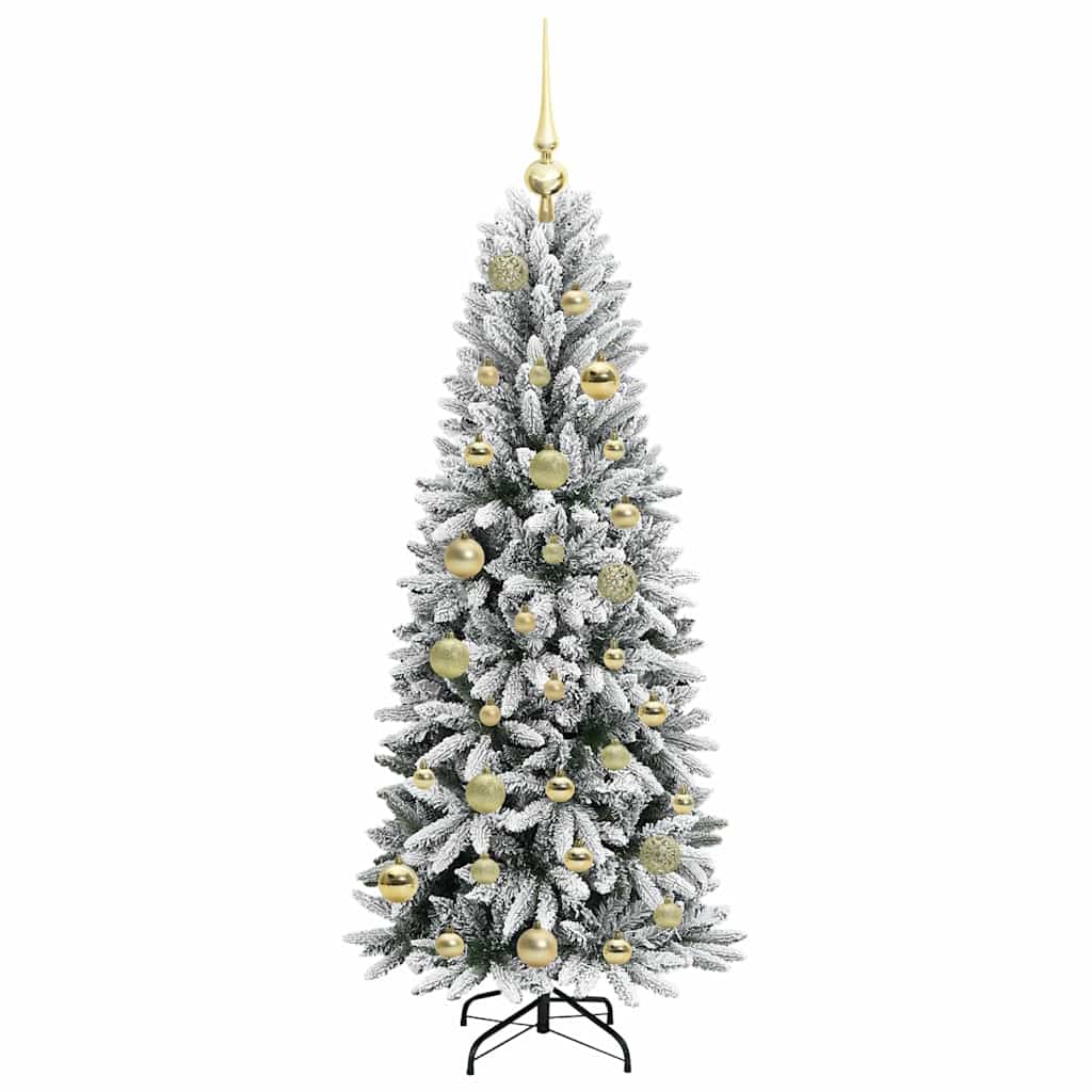Kunstkerstboom Wit 120 cm PVC en Plastic en Staal en PE is nu te koop bij PeponiXL, paradijselijk wonen!