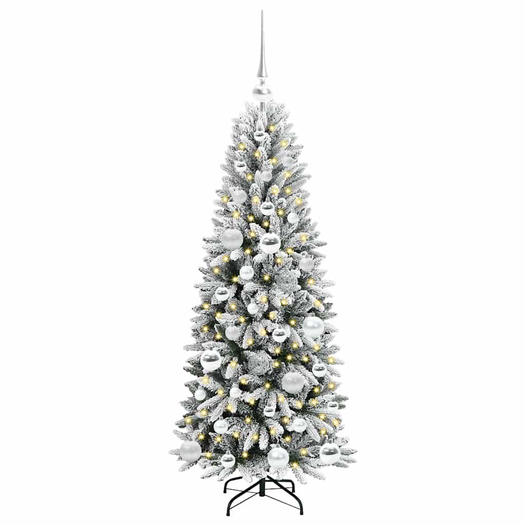 Kunstkerstboom Wit 120 cm PVC en Plastic en Staal en PE is nu te koop bij PeponiXL, paradijselijk wonen!