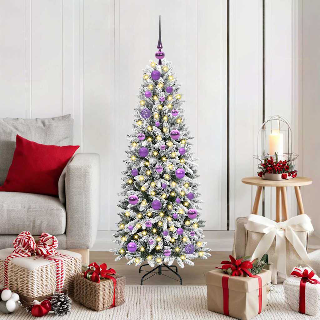 Kunstkerstboom Wit 120 cm PVC en Plastic en Staal en PE is nu te koop bij PeponiXL, paradijselijk wonen!