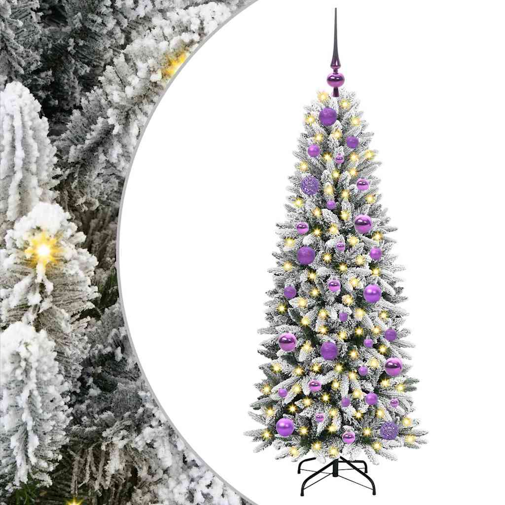 Kunstkerstboom Wit 120 cm PVC en Plastic en Staal en PE is nu te koop bij PeponiXL, paradijselijk wonen!